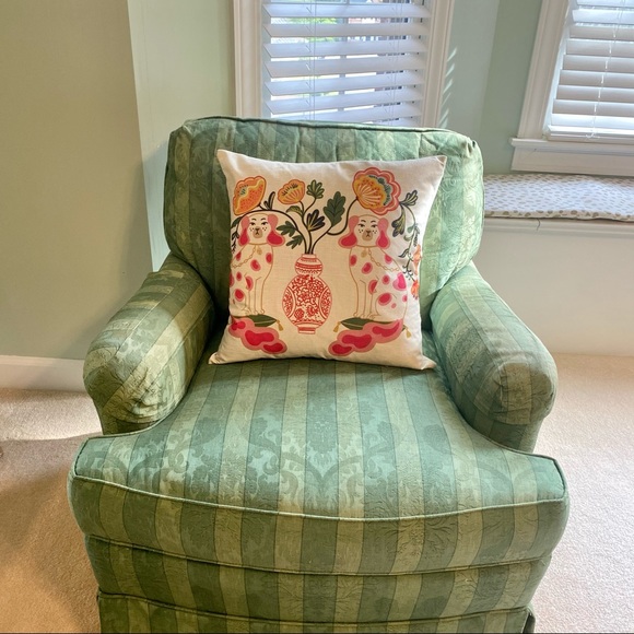 Staffordshire Dog Pillow Cover | Pink Chinoiserie - Picture 7 of 14